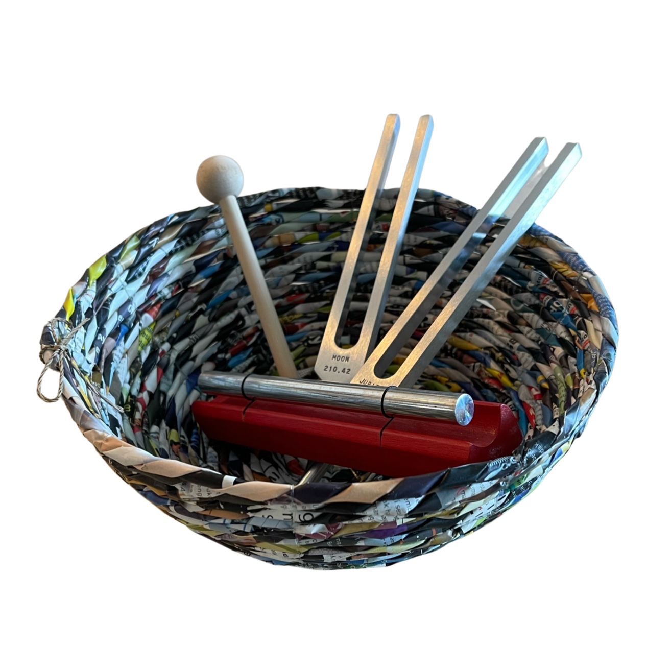 Recycled Magazine Baskets - Set of 3