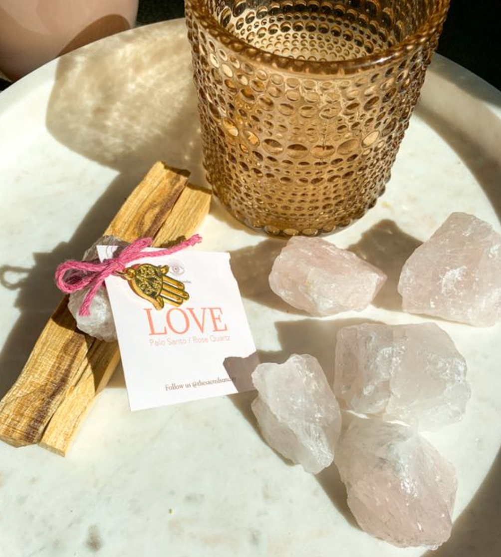 'LOVE' Intention Bundle - palo santo + rose quartz