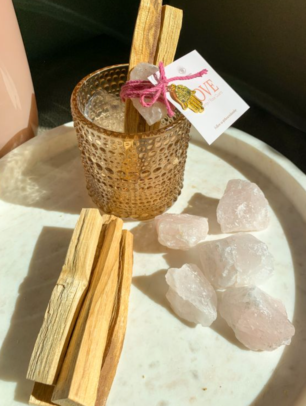 'LOVE' Intention Bundle - palo santo + rose quartz