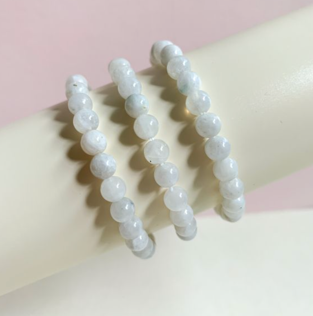 Rainbow Moonstone Crystal Energy Bracelet (6mm)
