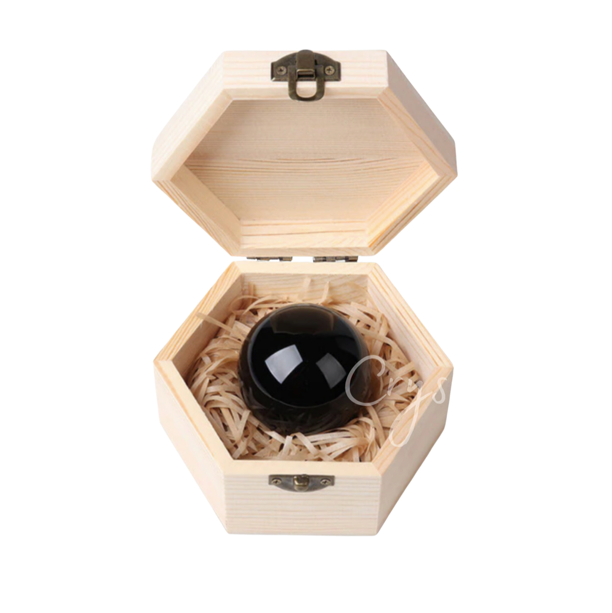 Healing Crystal Gemstone Ball with Box - Obsidian