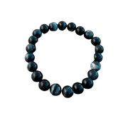 Blue Tigers Eye Beaded Bracelet