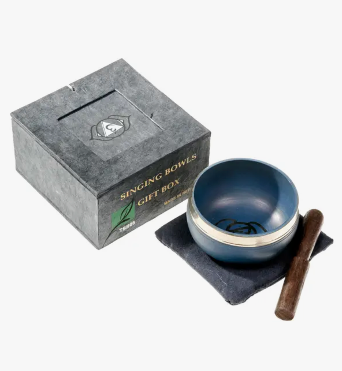 Tibetan Brass Singing Bowl Cobalt - Third Eye Chakra