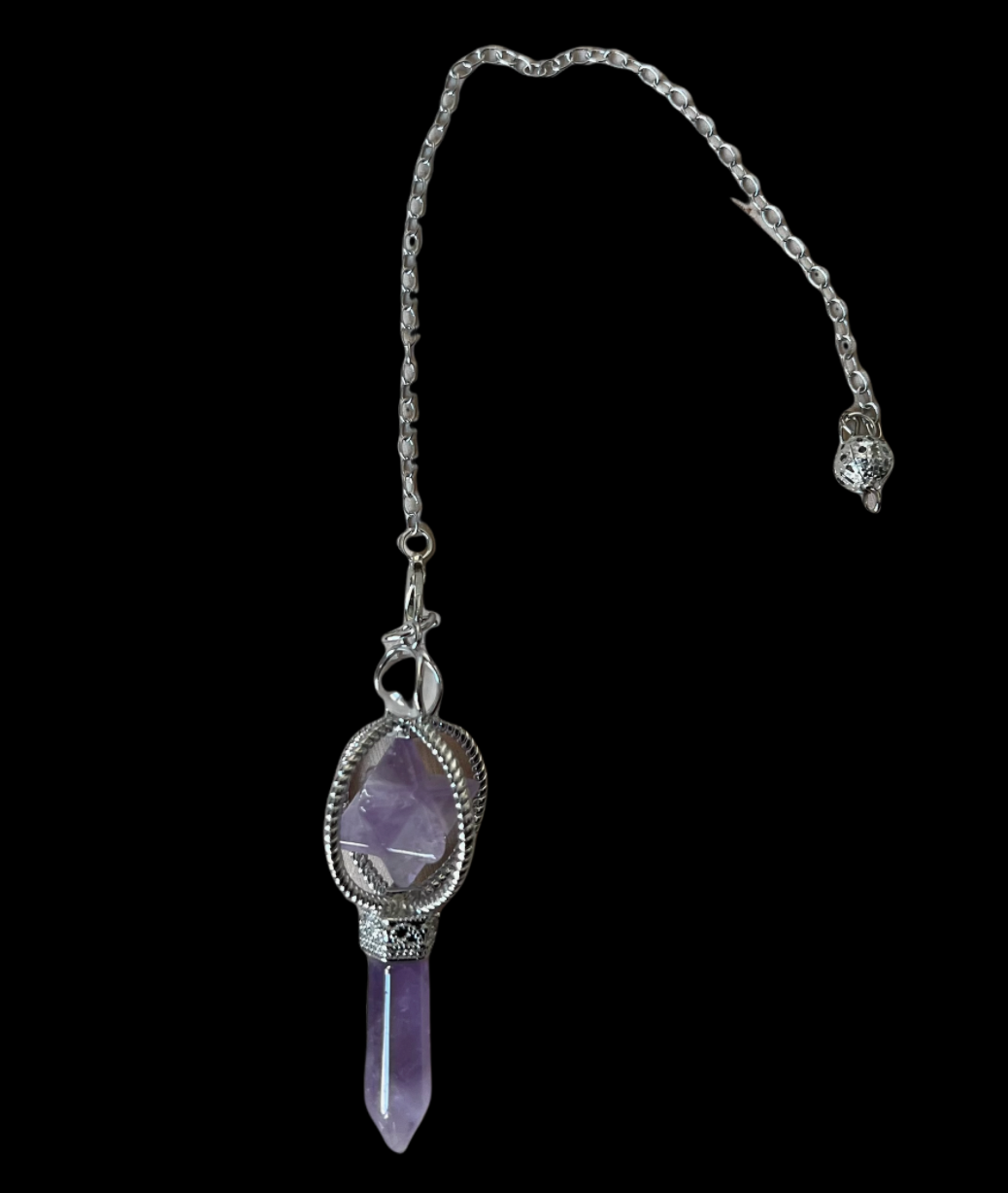 Amethyst Merkabah Pendulum with Amethyst Point