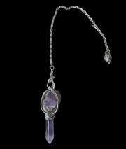 Amethyst Merkabah Pendulum with Amethyst Point