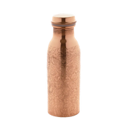 TAMRA EDEN COPPER BOTTLE - This bottle features a beautifully engraved floral motif and an elegant silhouette. 