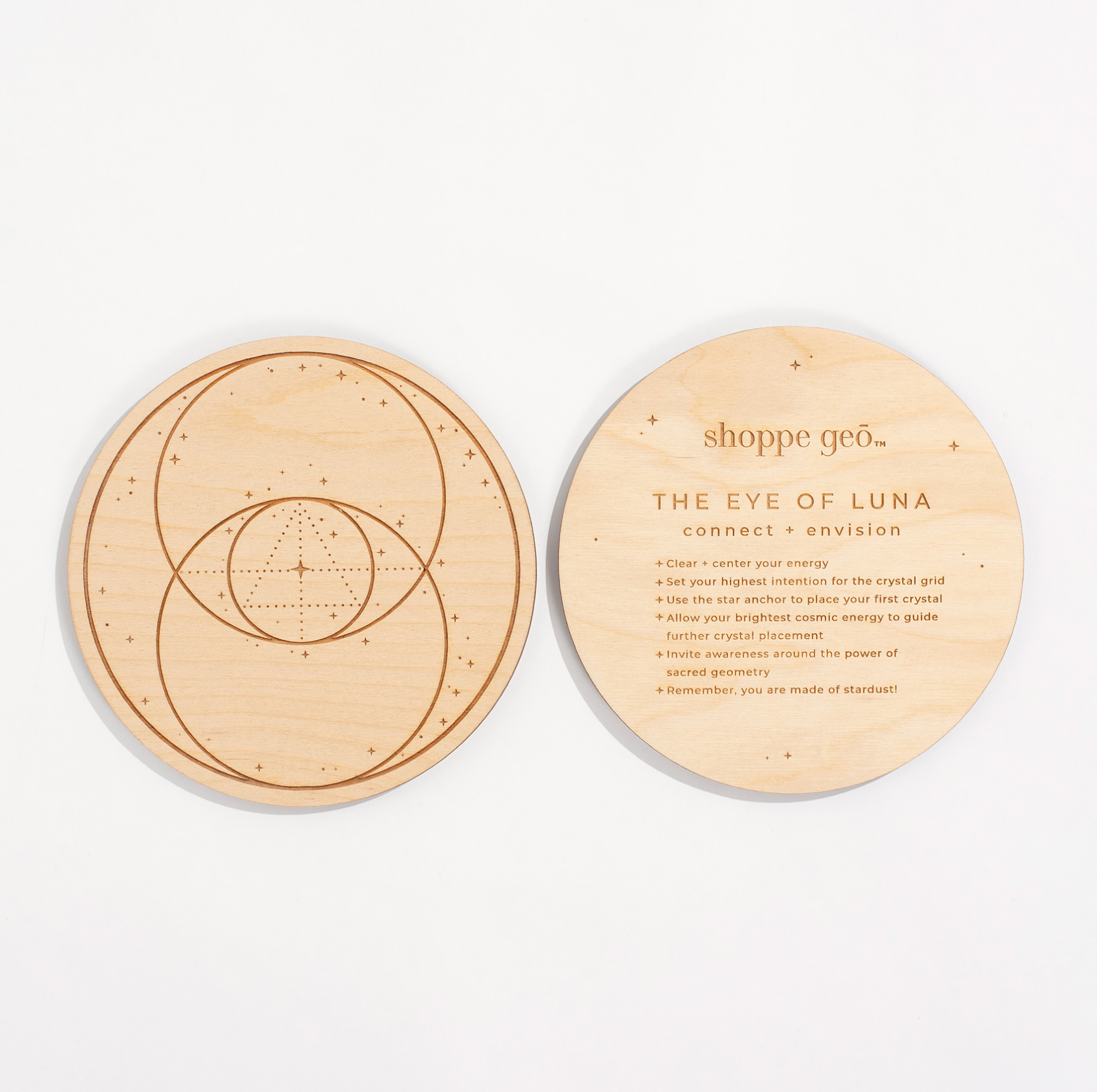 Baltic Birch Crystal Grid – Eye of Luna Sacred Geometry Board
